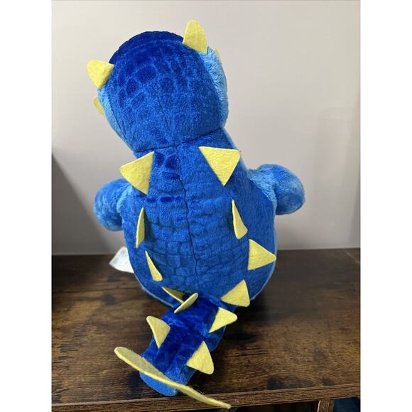 Build A Bear Blue & Yellow Dinosaur Ankylosaurus 18” Stuffed Plush ~ BAB 2018 - Picture 3 of 7
